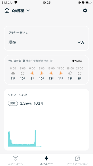 現在の電力データが「-W」と表示されている – ヘルプセンター
